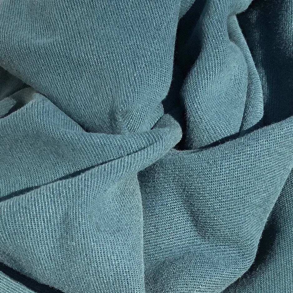 58" 100% Tencel Lyocell Gabardine Twill Enzymed Wash Medium Weight Marine Teal Blue Woven Fabric By the Yard