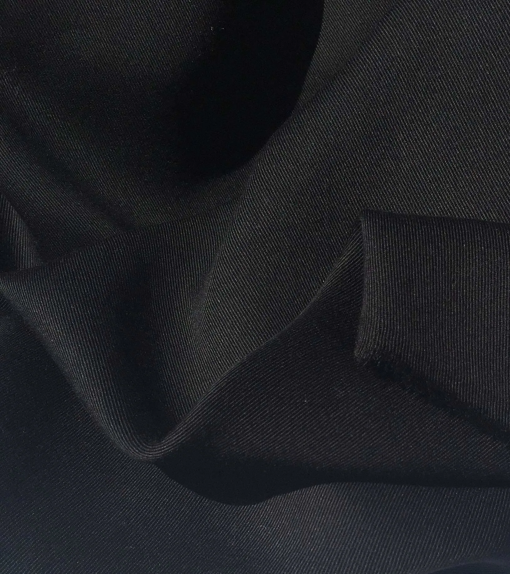 60" Black 100% Lyocell Tencel Gabardine Twill Medium Woven Fabric By The Yard