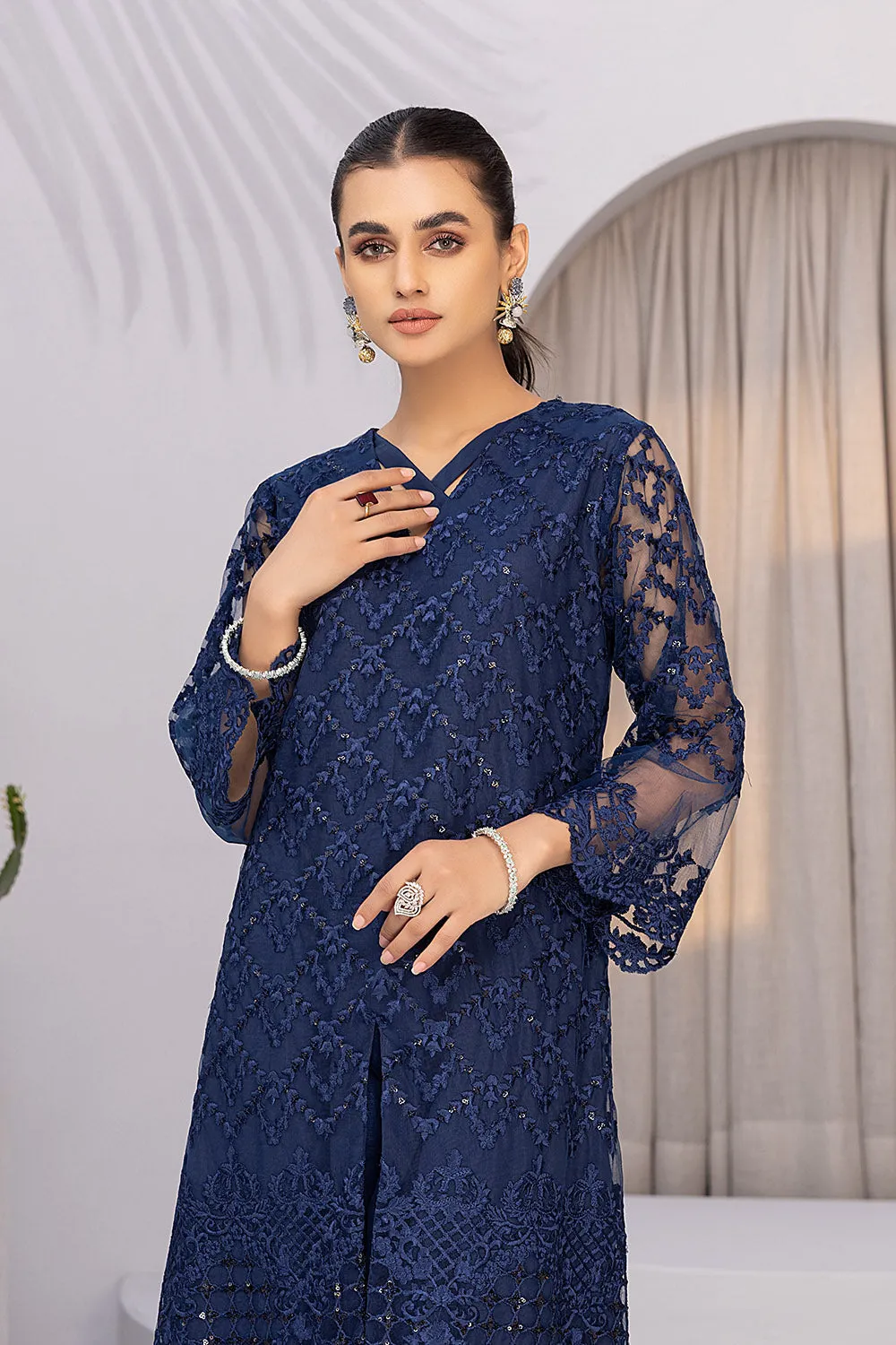 Azure Luxury Embroidered Formal Shirts – Blazing Sea