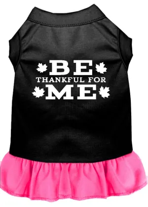 Be Thankful For Me Screen Print Dress Black With Bright Pink Med (12)