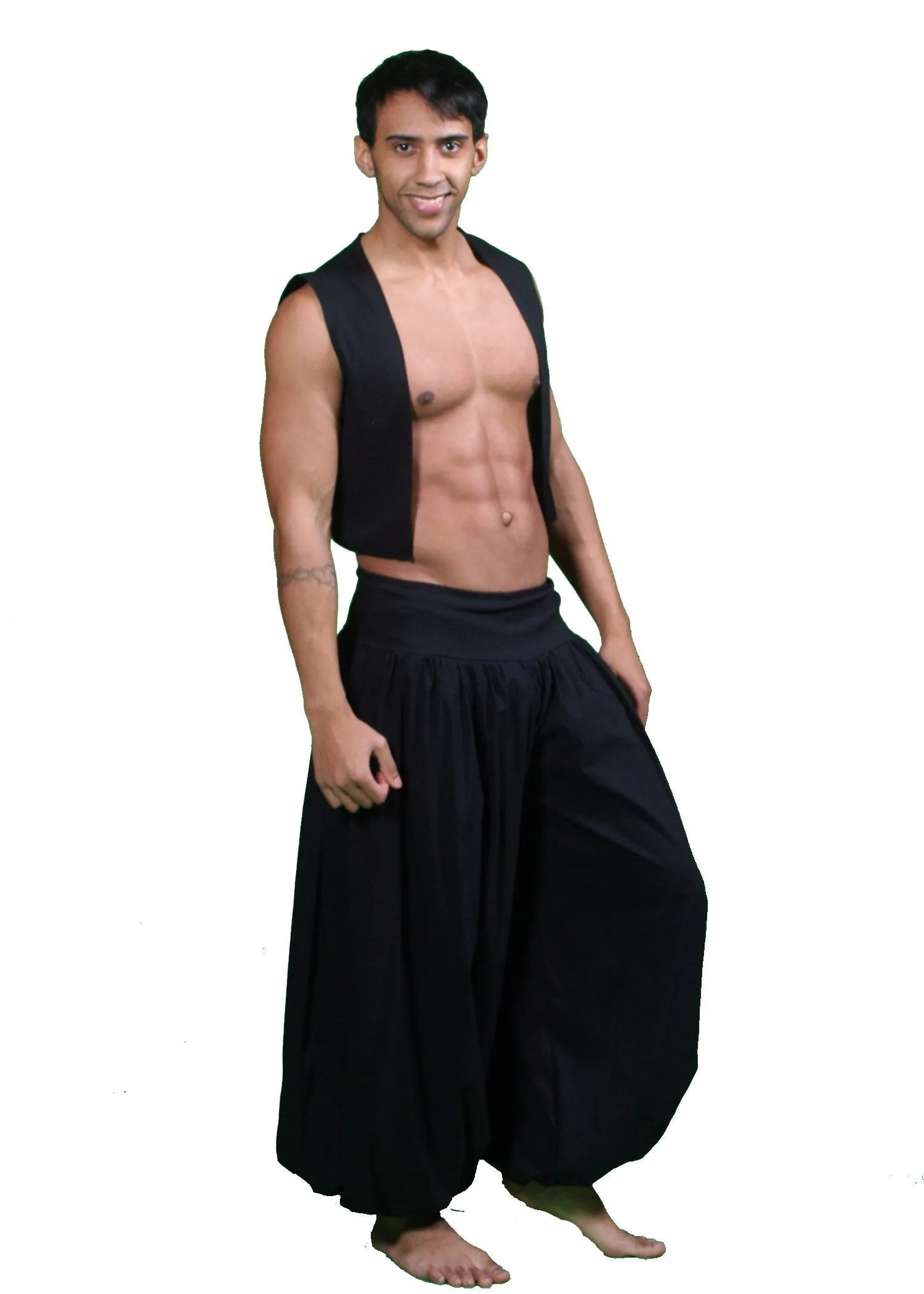 Belly Dance Men's Harem Pants & Vest Costume Set | RAQS IS THE NIGHT