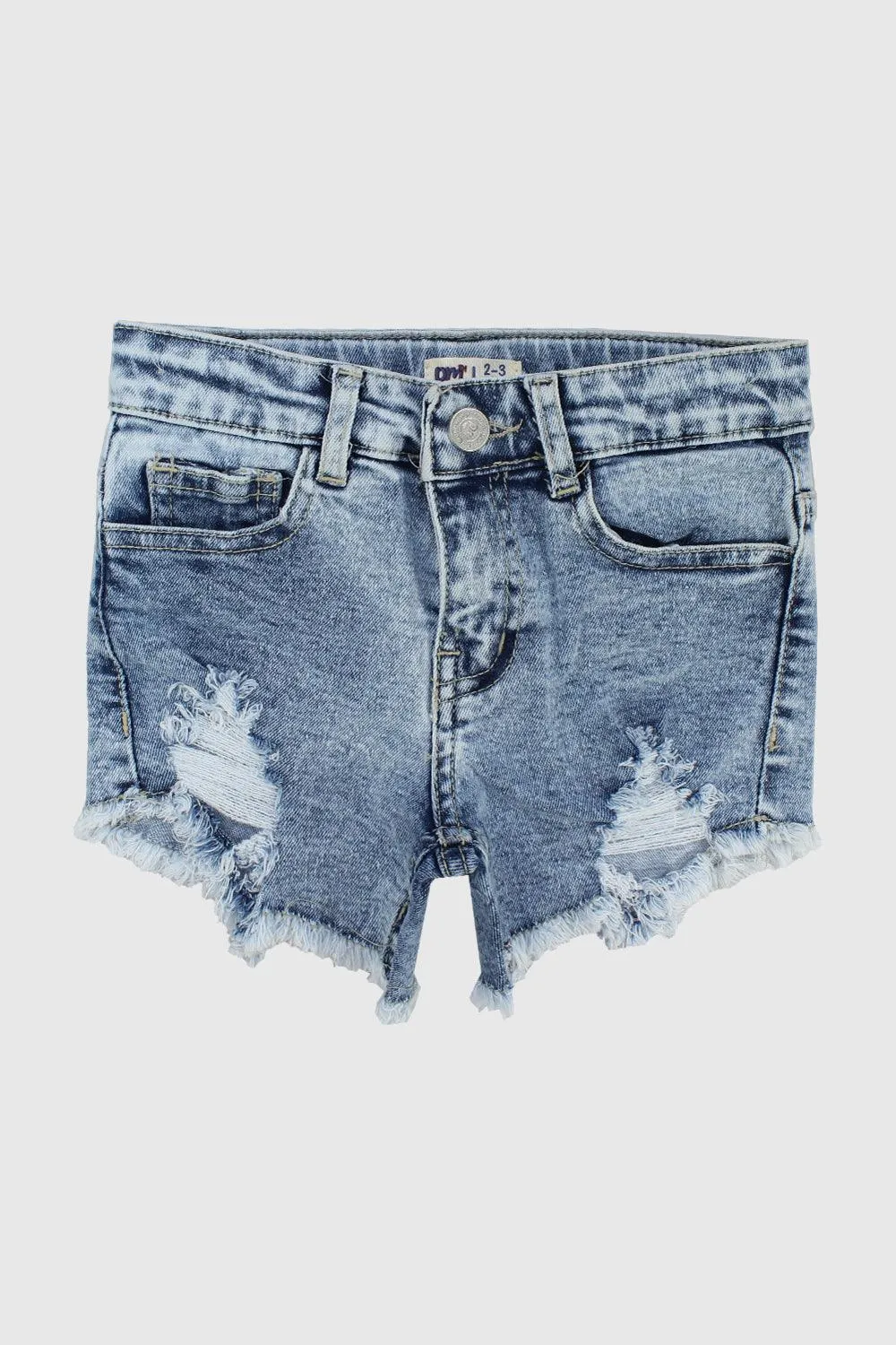 Blue Ripped Jean Shorts