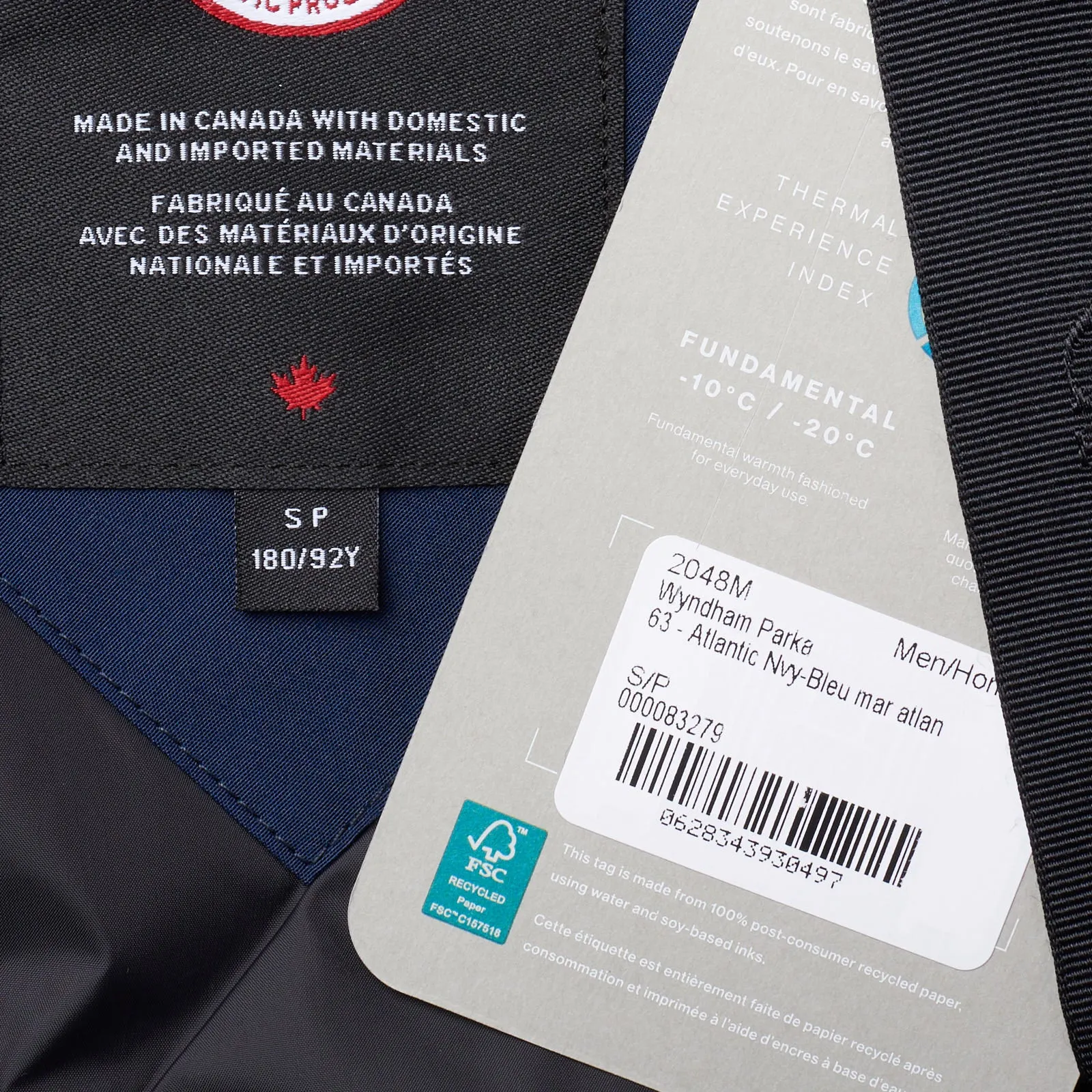 CANADA GOOSE Wyndham Parka 2048M 47 Blue Down Jacket Coat NEW