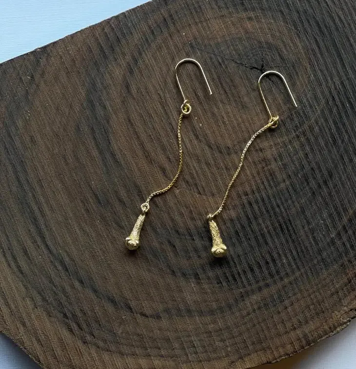 Cast Clove  Dangle Earrings