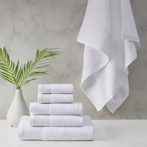 Cloud Linen Retreat Cotton Tencel Antimicrobial 6 Piece White Towel Pack