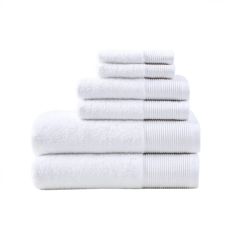 Cloud Linen Retreat Cotton Tencel Antimicrobial 6 Piece White Towel Pack