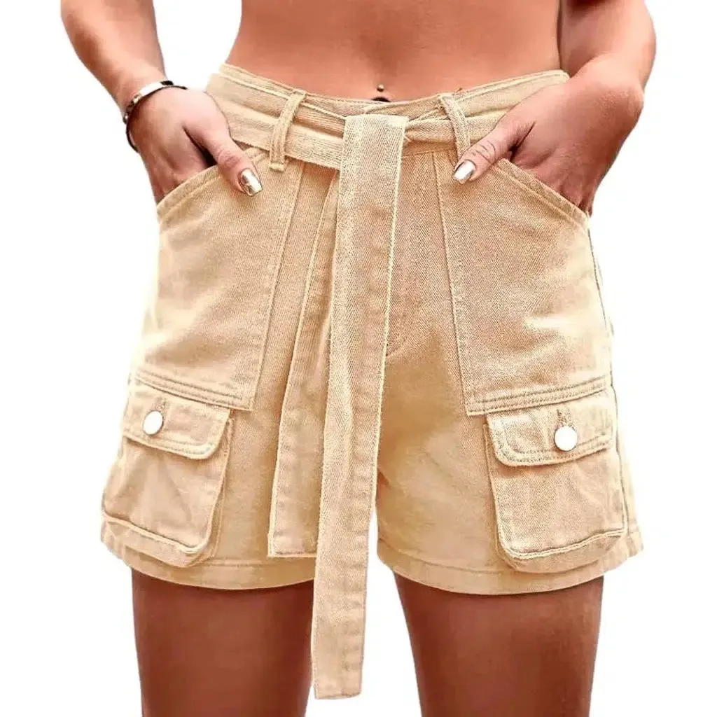 Color fashion denim shorts