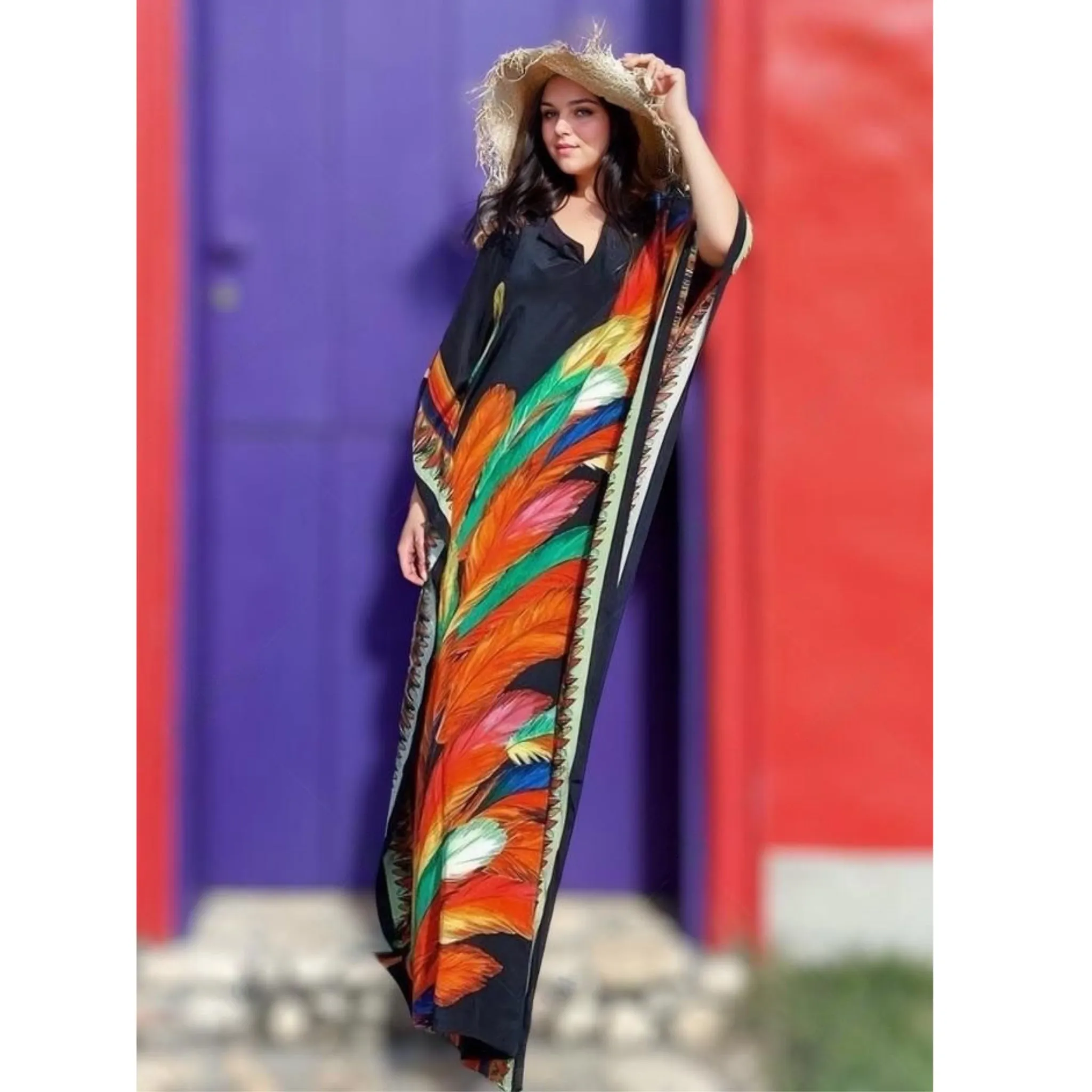 Colourful Soft n Breezy Rayon Kaftan