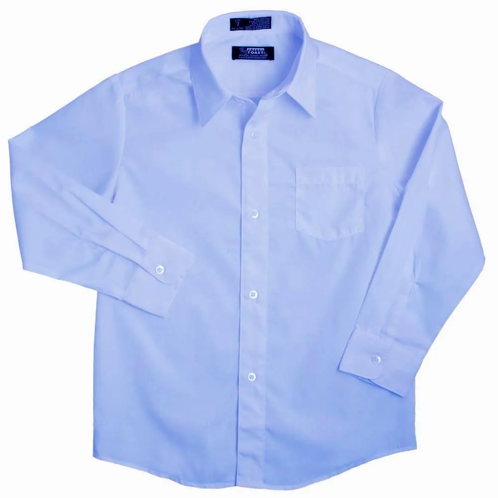 French Toast School Uniform Toddler Boys 2T-4T Long Sleeve Poplin Dress Shirt, 34135