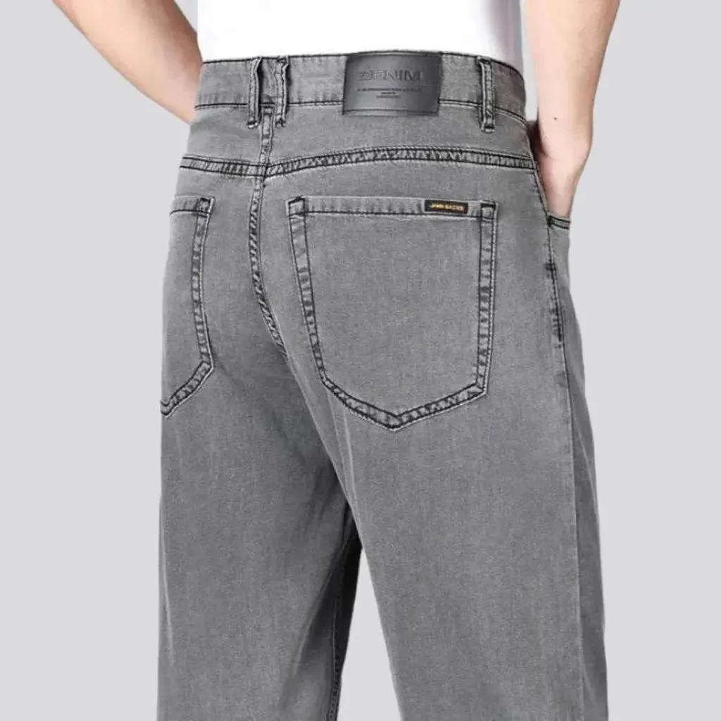 Grey men's soft jeans