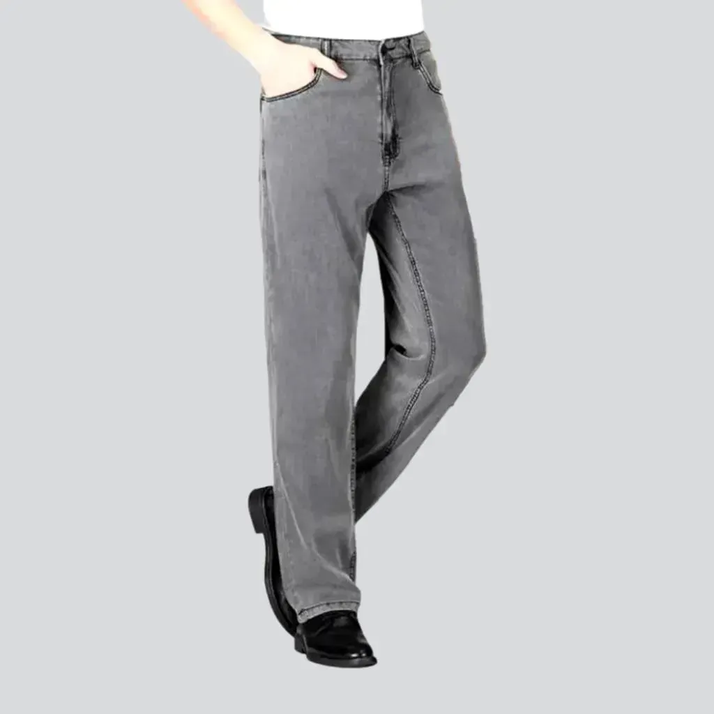 Grey men's soft jeans