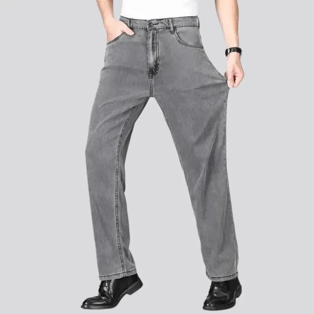 Grey men's soft jeans