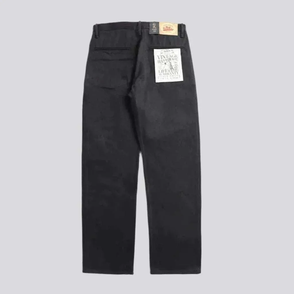 Heavyweight mid-waist men's jeans pants