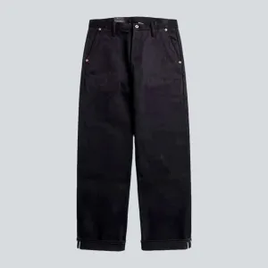 Heavyweight mid-waist men's jeans pants