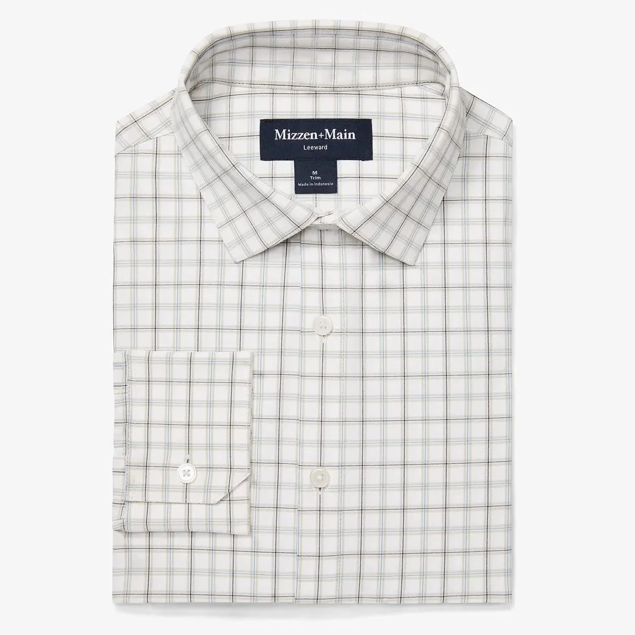 Leeward Dress Shirt in White Eric Plaid by Mizzen Main