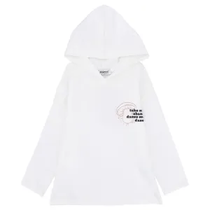 Long-Sleeved Fleeced Hooded T-shirt