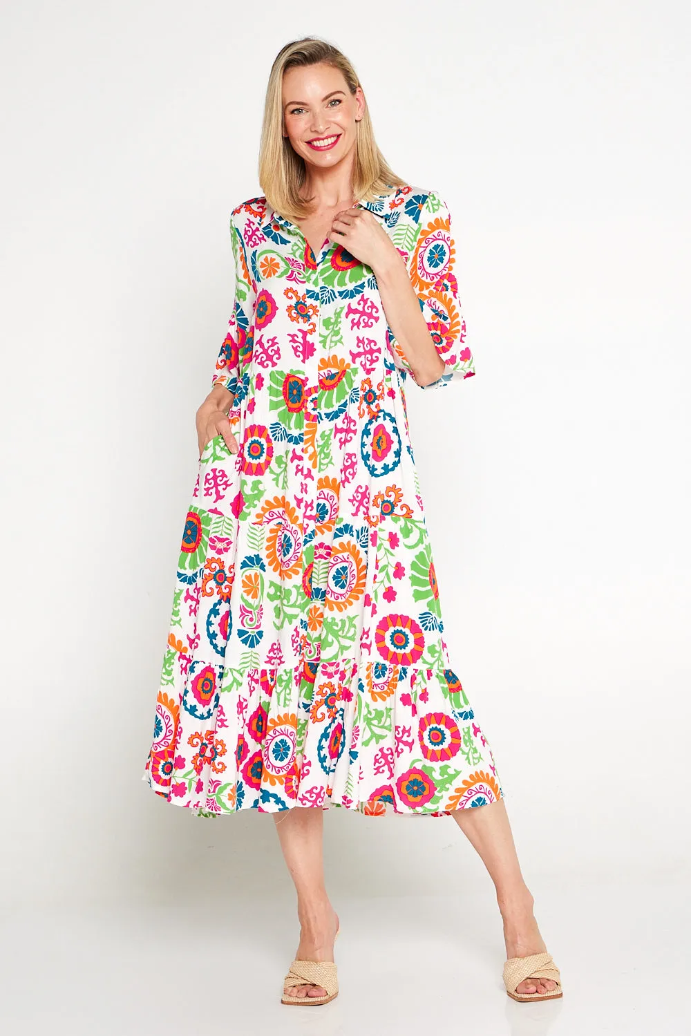 Marina Dress - Summer Mandala Floral