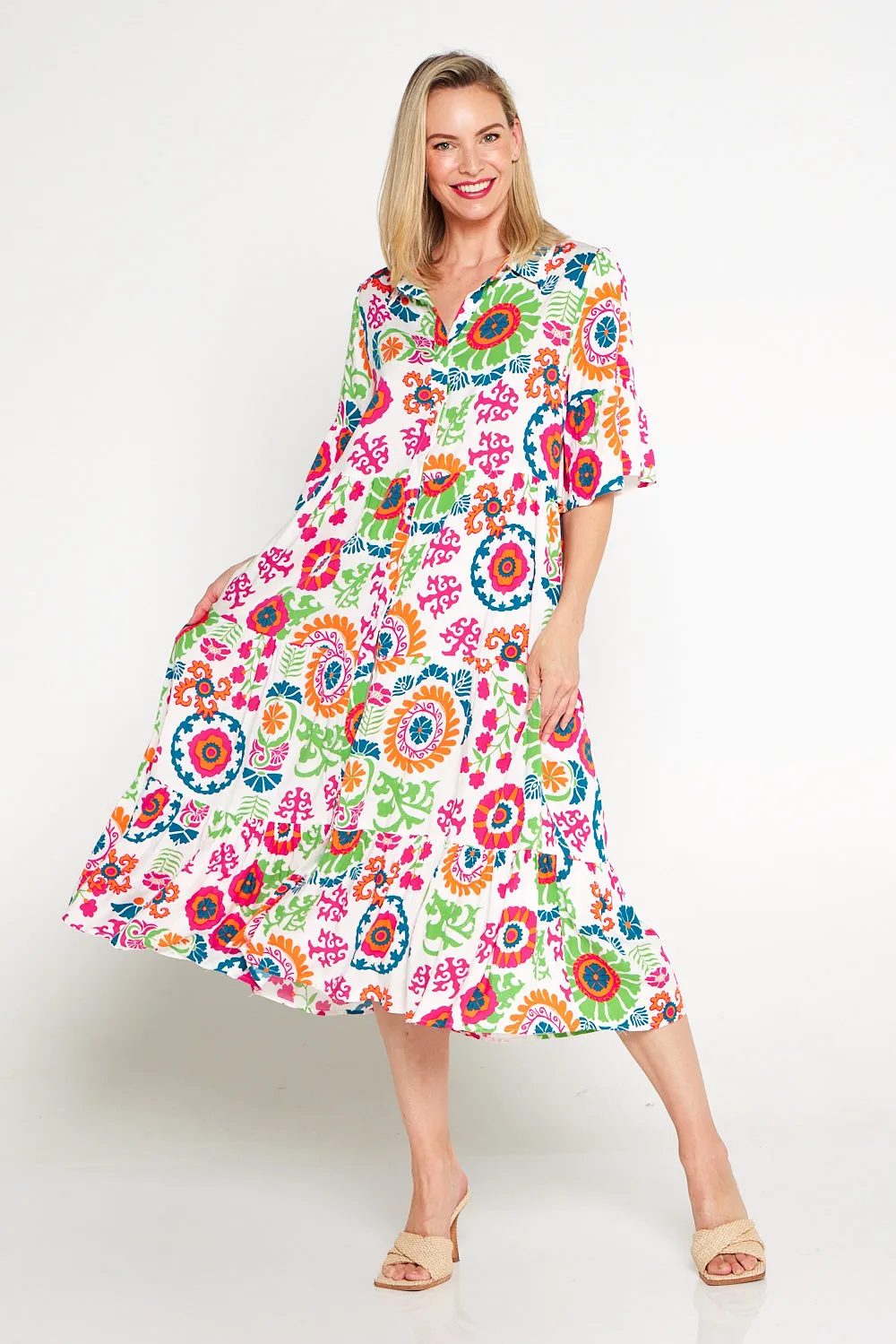 Marina Dress - Summer Mandala Floral