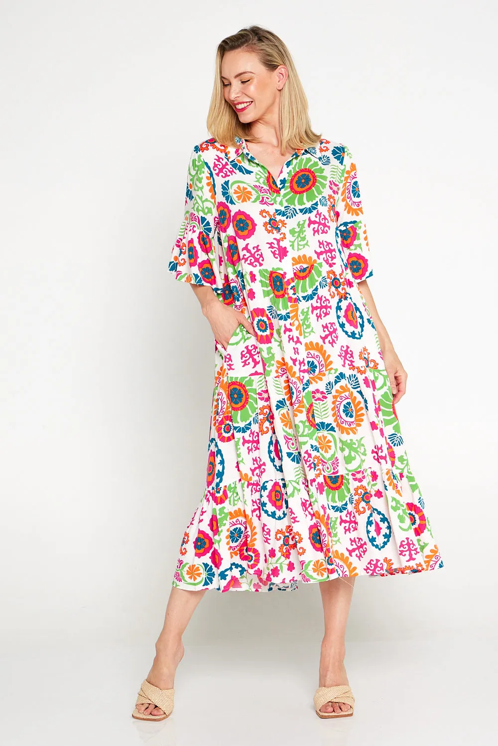 Marina Dress - Summer Mandala Floral