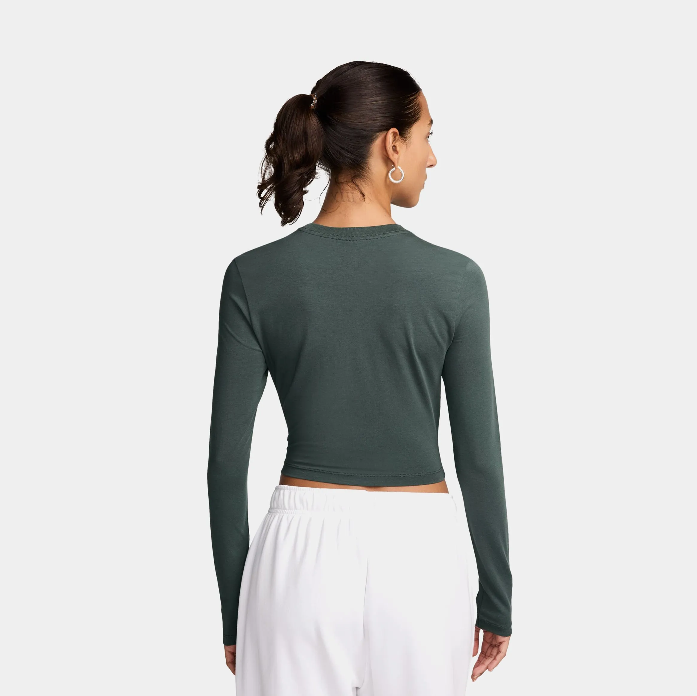 NSW Chill Knit Cropped Womens Long Sleeve Shirt (Green)