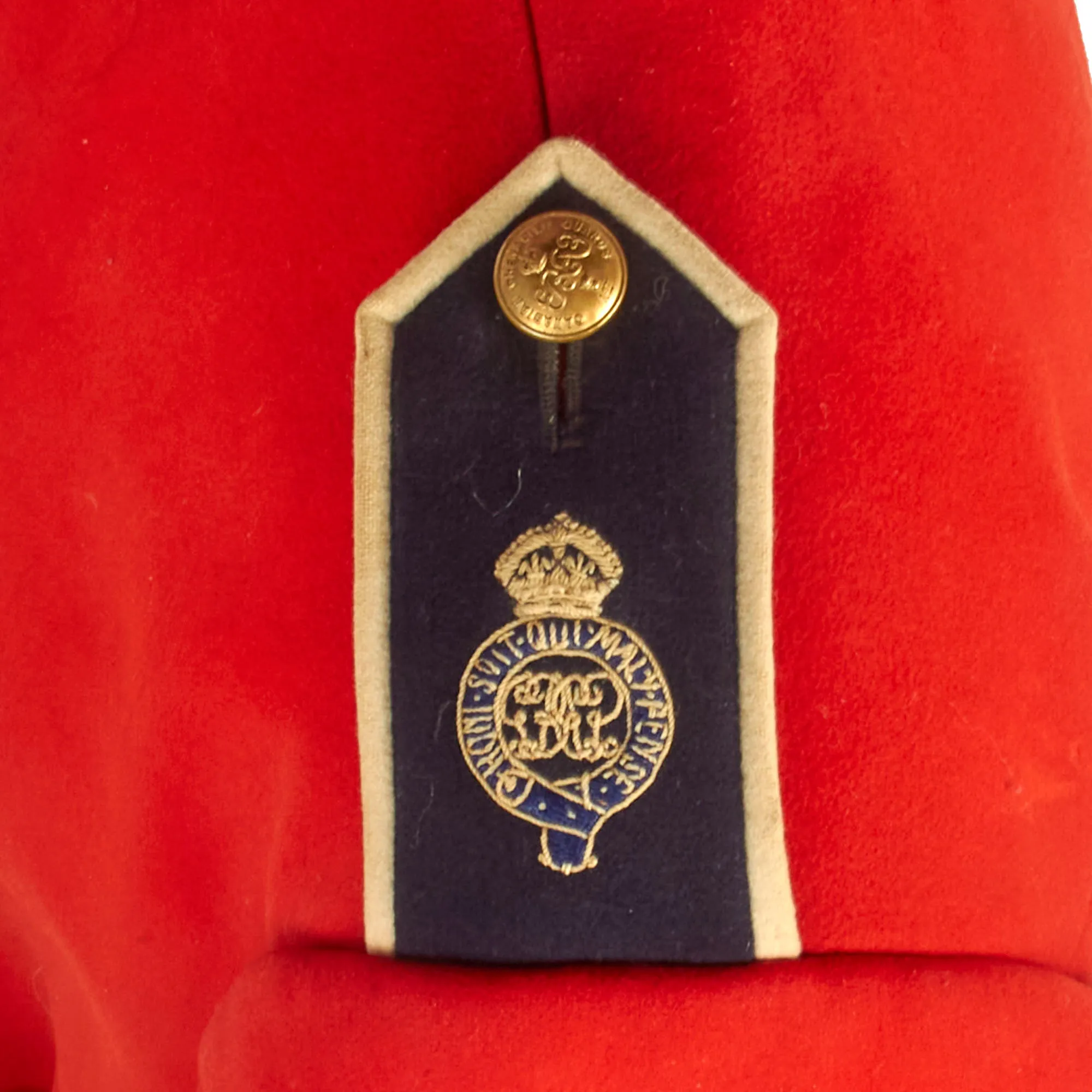 Original Canadian Late 20th Century Canadian Grenadier Guards Bearskin Helmet and Uniform Set With Boots