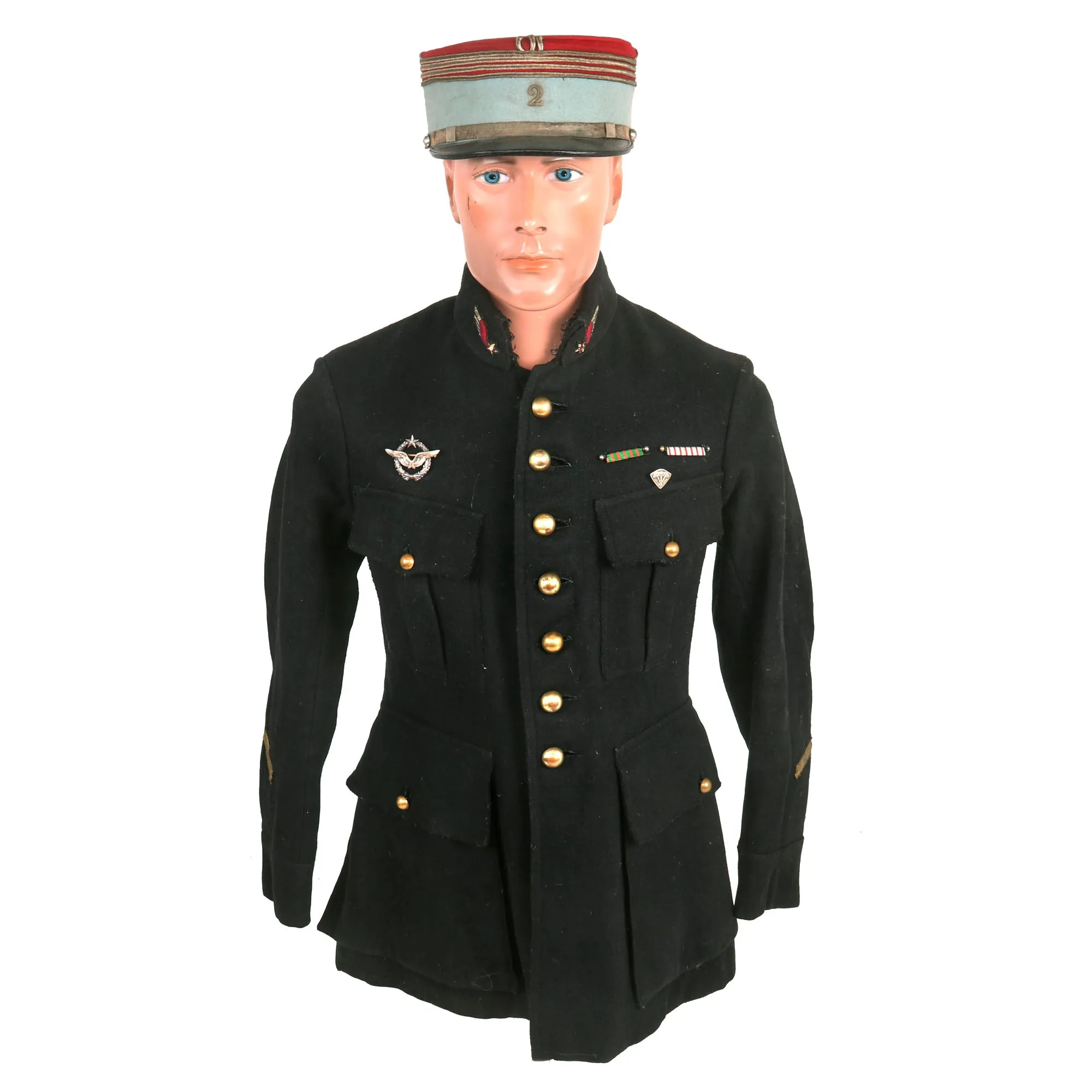 Original French WWI 2nd Hussars Pilot Air Service Officer Uniform Set - Nearly Identical to French Ace Charles Nungesser - Armée de l'Air