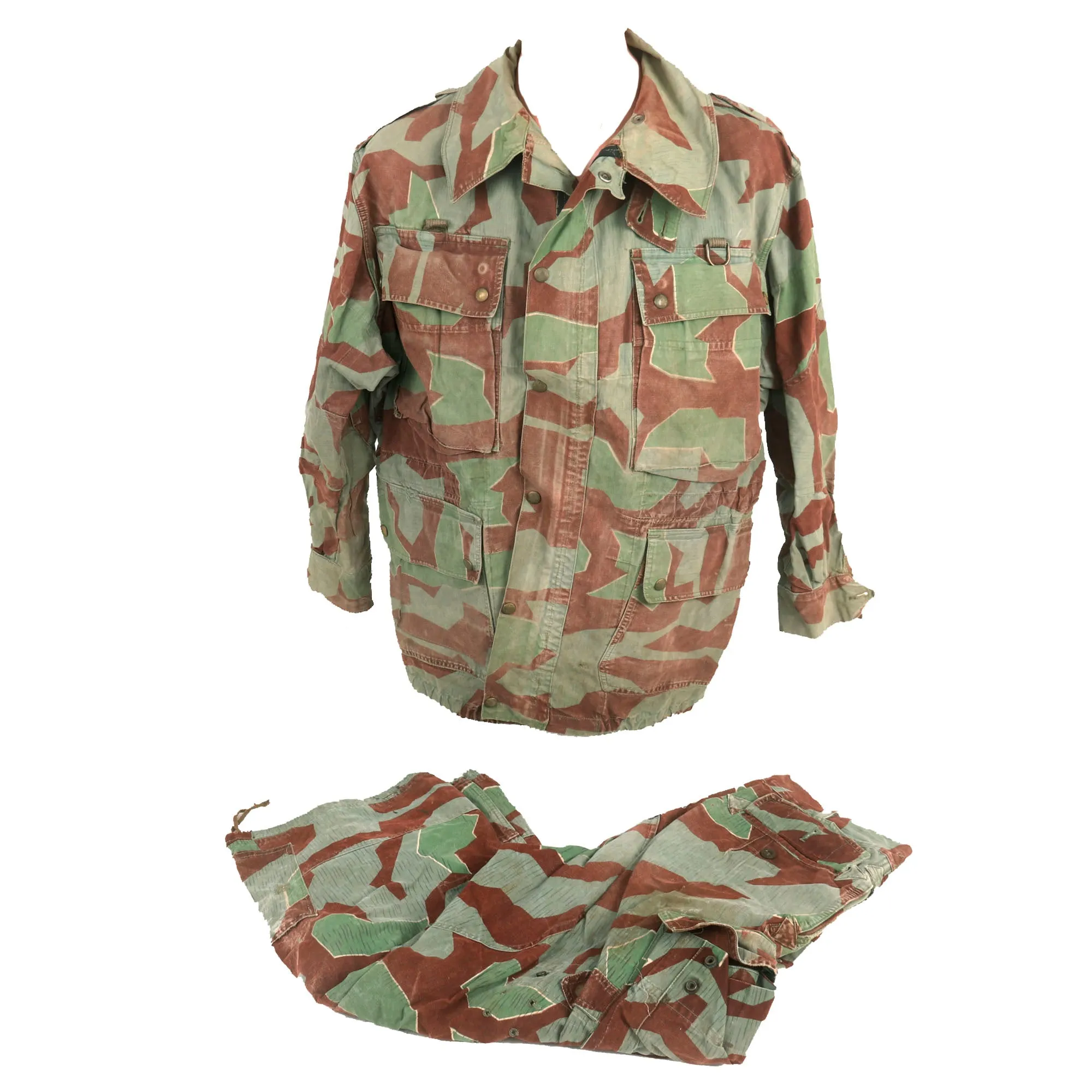 Original German Early Cold War Era West German Circa 1956 Bundeswehr Splinter Camouflage Pattern Field Uniform Set