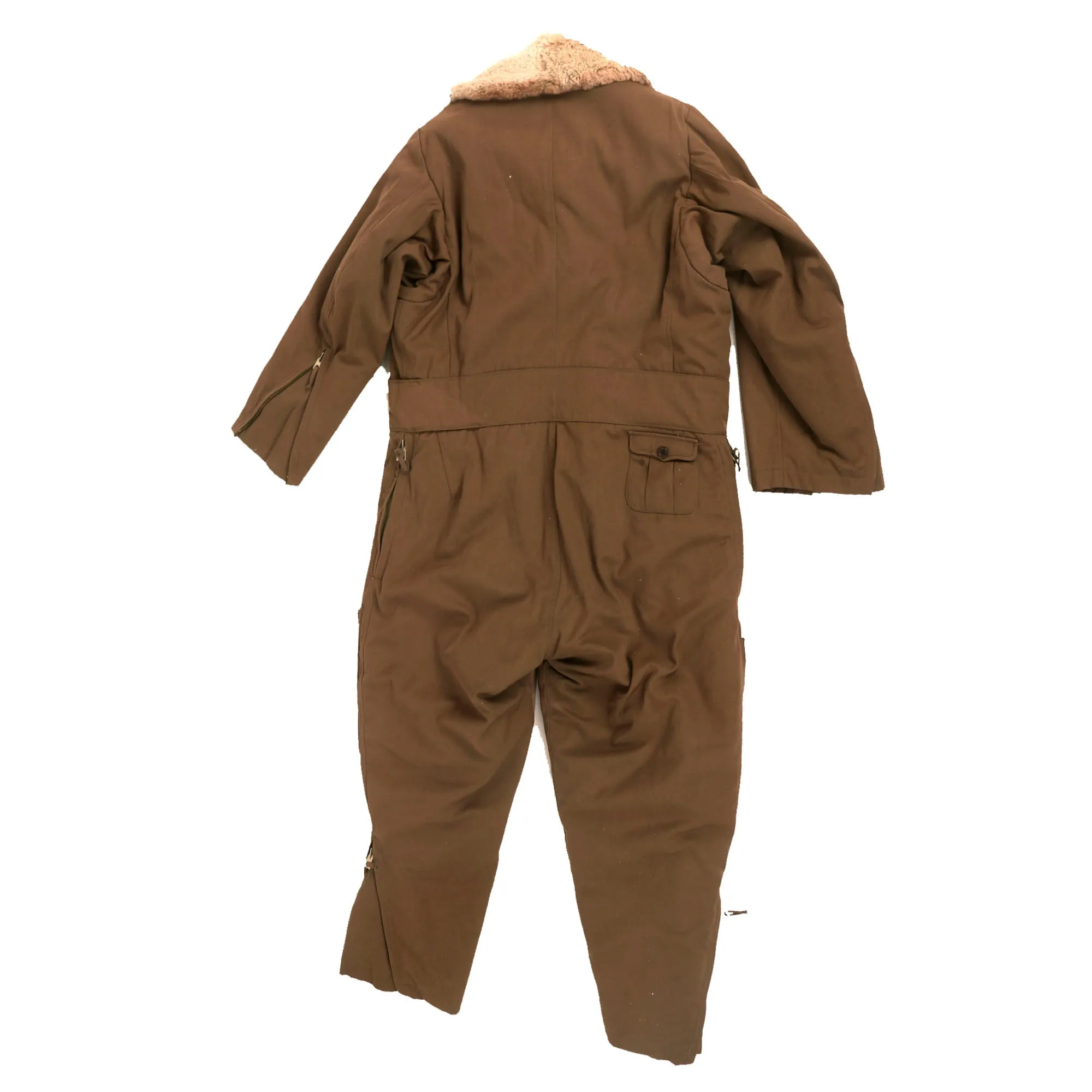 Original Rare Imperial Japanese WWII Winter Fur Lined Pilot Electric Heated Flight Suit