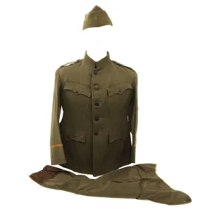 Original U.S. WWI French Made American Officer's Uniform - Dated 1918