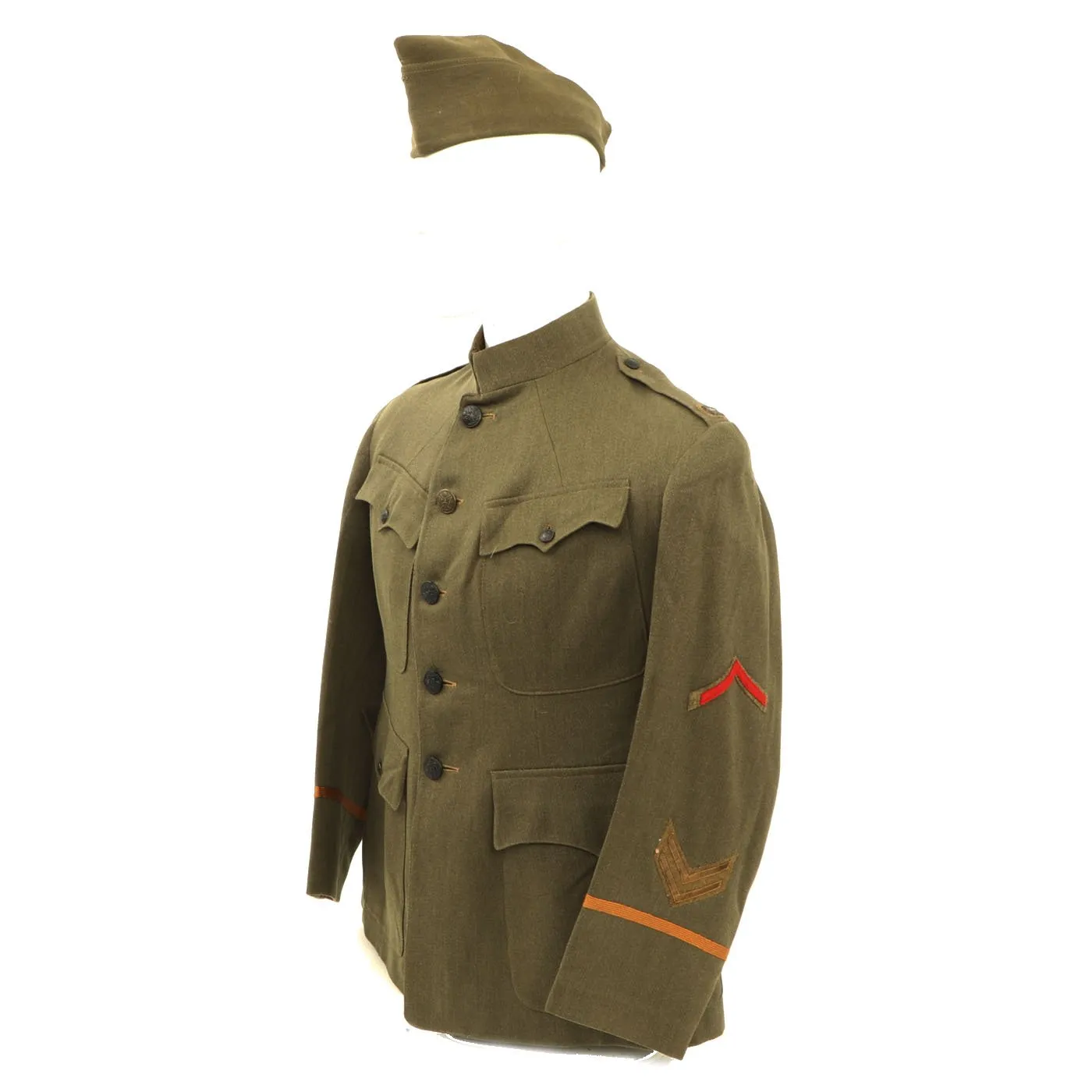 Original U.S. WWI French Made American Officer's Uniform - Dated 1918