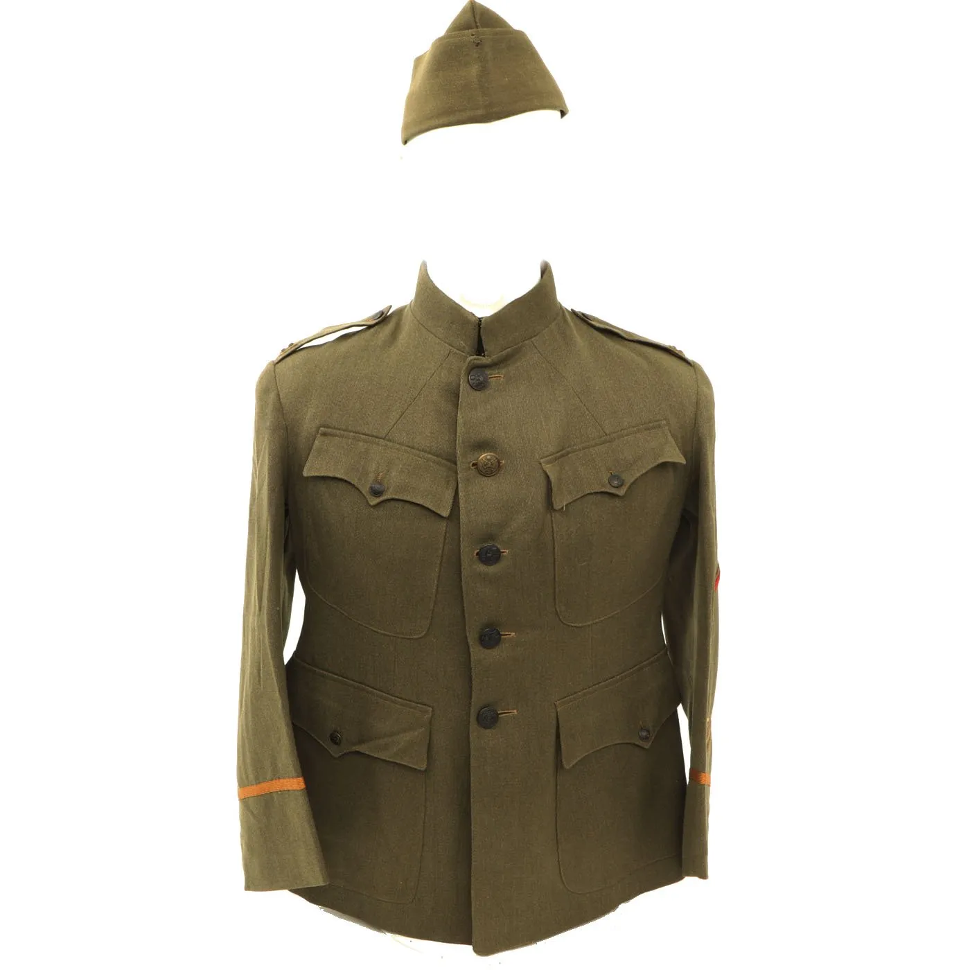 Original U.S. WWI French Made American Officer's Uniform - Dated 1918