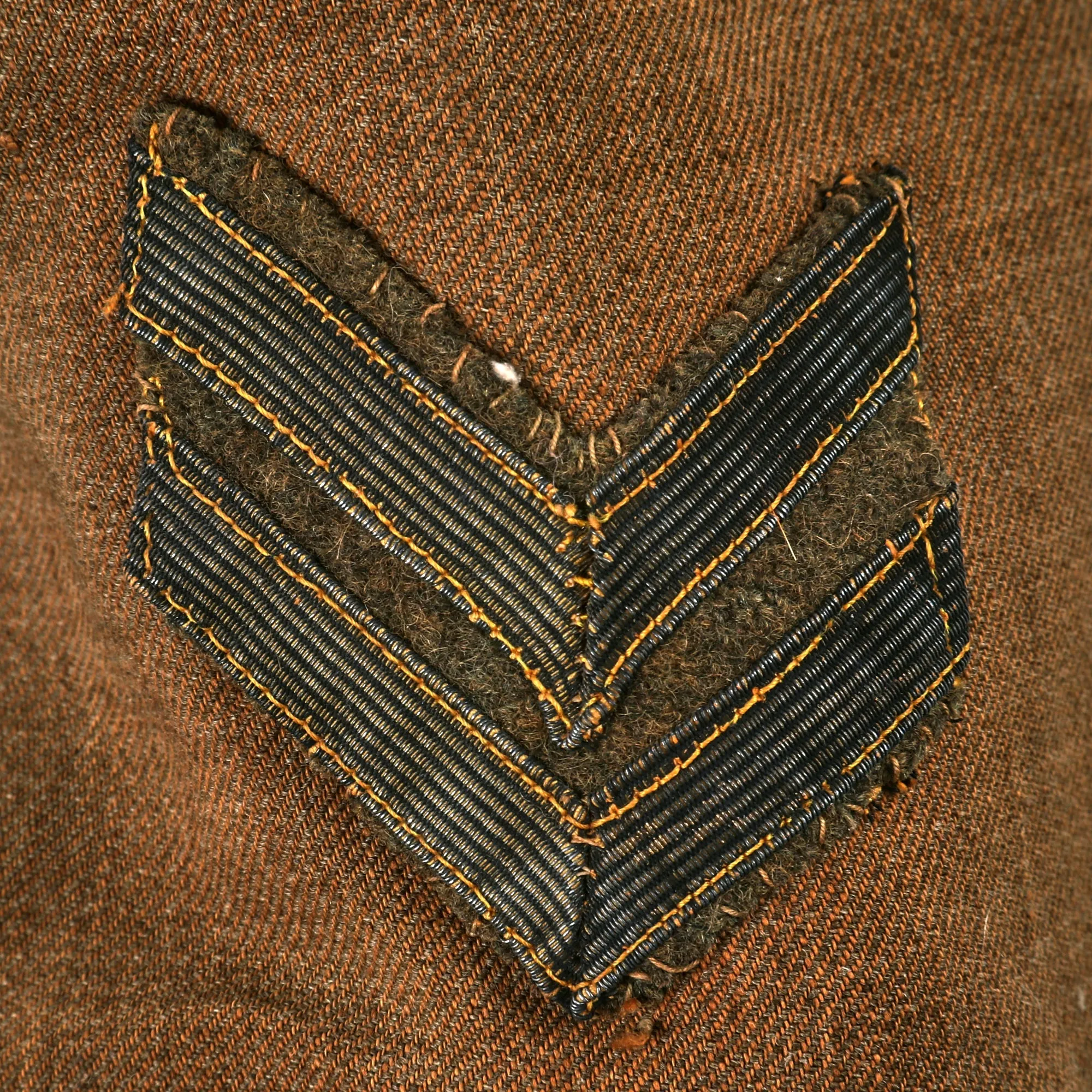 Original U.S. WWI Named Tough ‘Ombres 90th Division Uniform Grouping - Double Patched Uniform - Bag of Captured German Souvenirs