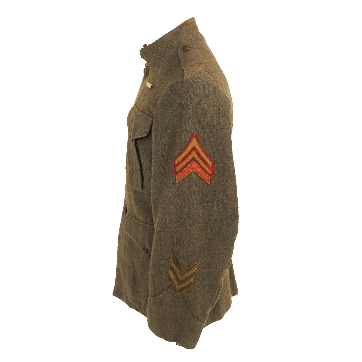 Original U.S. WWI Named US Marine Corps 9th Marine Regiment P1917 Forest Green Uniform Set - Corporal Hoke A. Smith