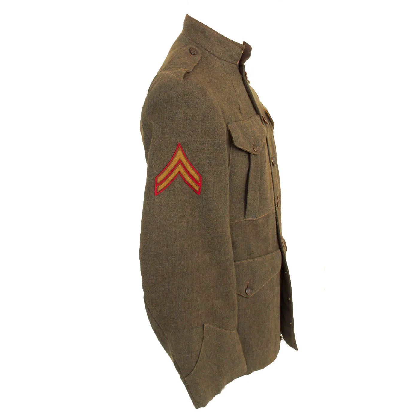 Original U.S. WWI Named US Marine Corps 9th Marine Regiment P1917 Forest Green Uniform Set - Corporal Hoke A. Smith