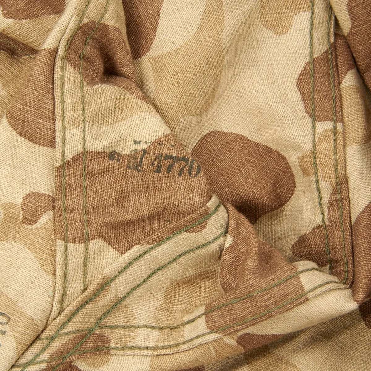 Original U.S. WWII Herringbone Twill Camouflage Jacket and Pants