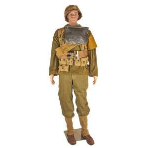 Original U.S. WWII US Army D-Day Invasion Full Mannequin Set With Equipment