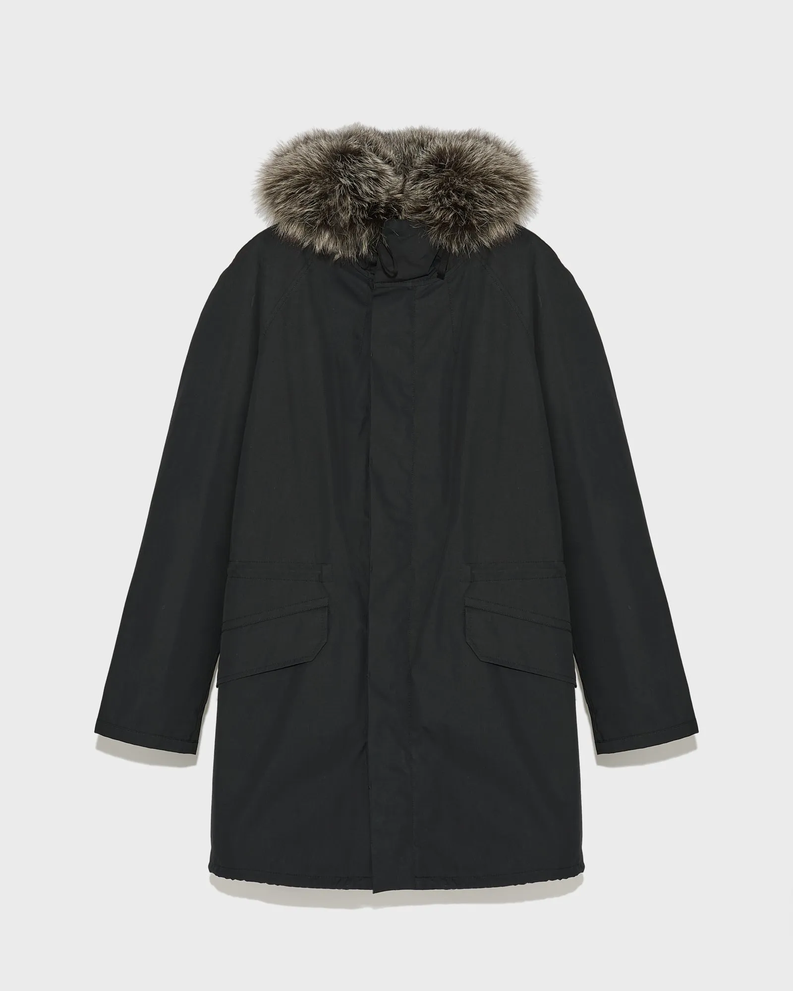 Parka iconique en coton mélangé avec fourrure de renard et lapin