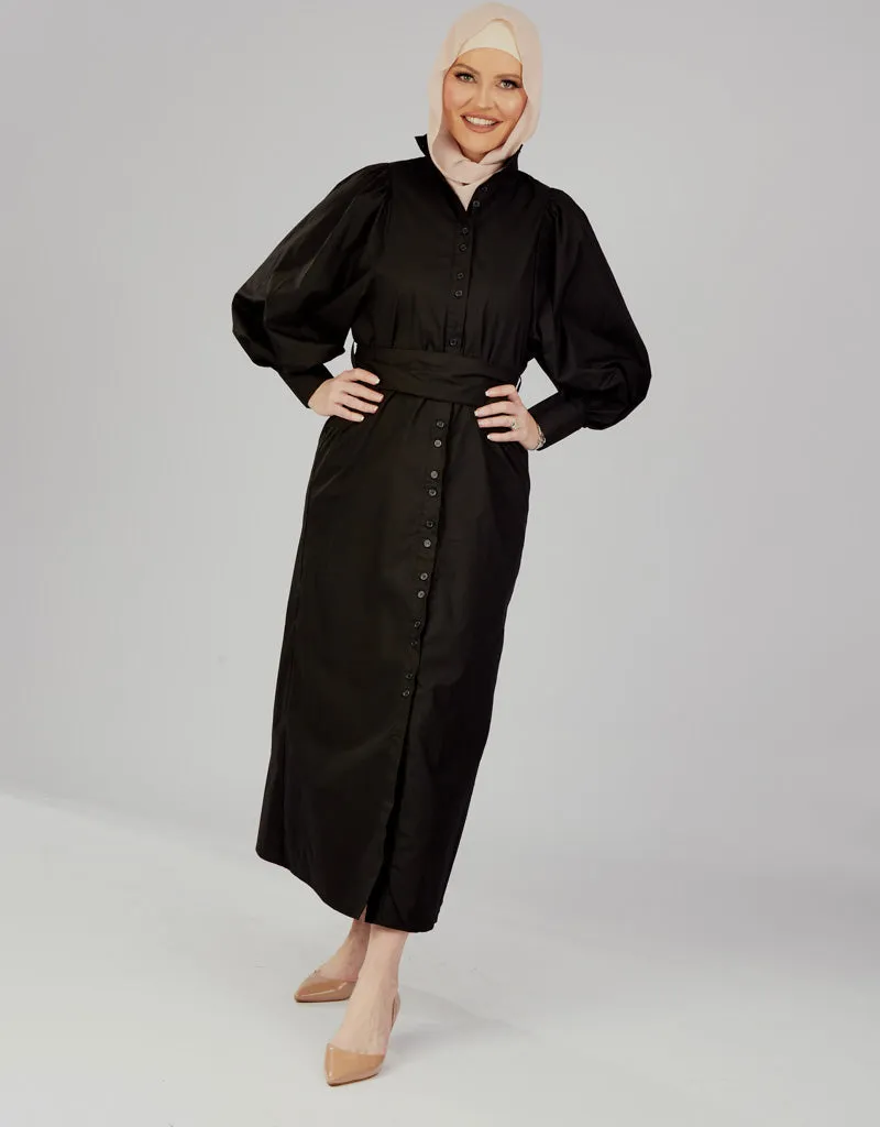 Puff Sleeve Shirt Dress