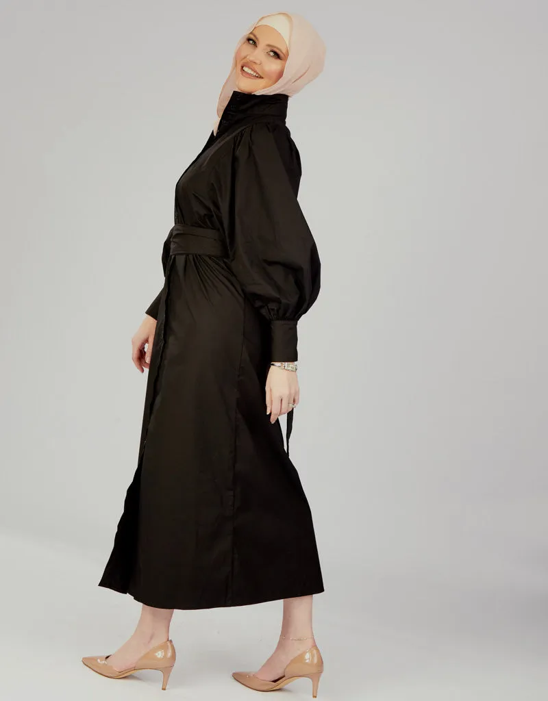 Puff Sleeve Shirt Dress