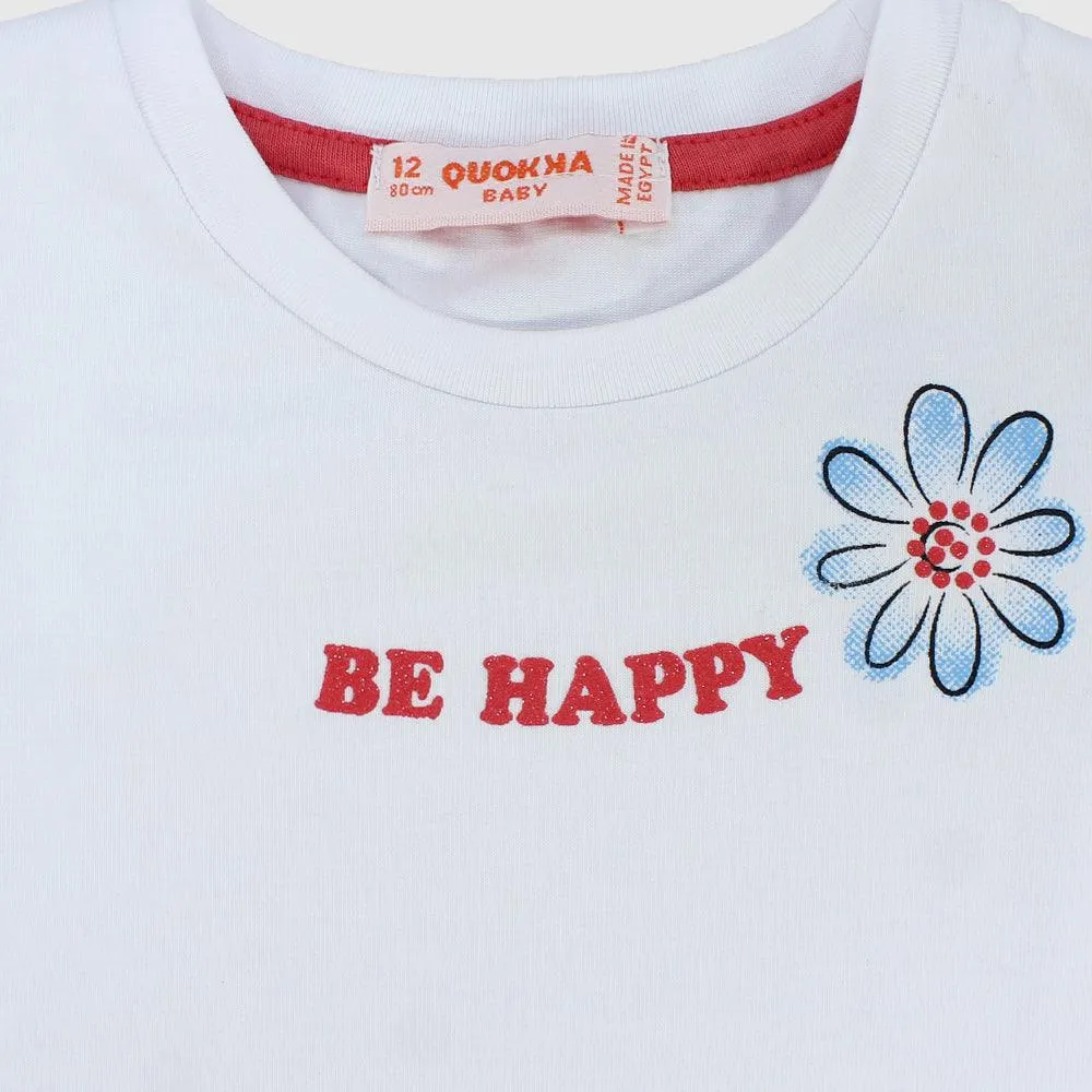 "Be Happy" Short-Sleeved T-Shirt