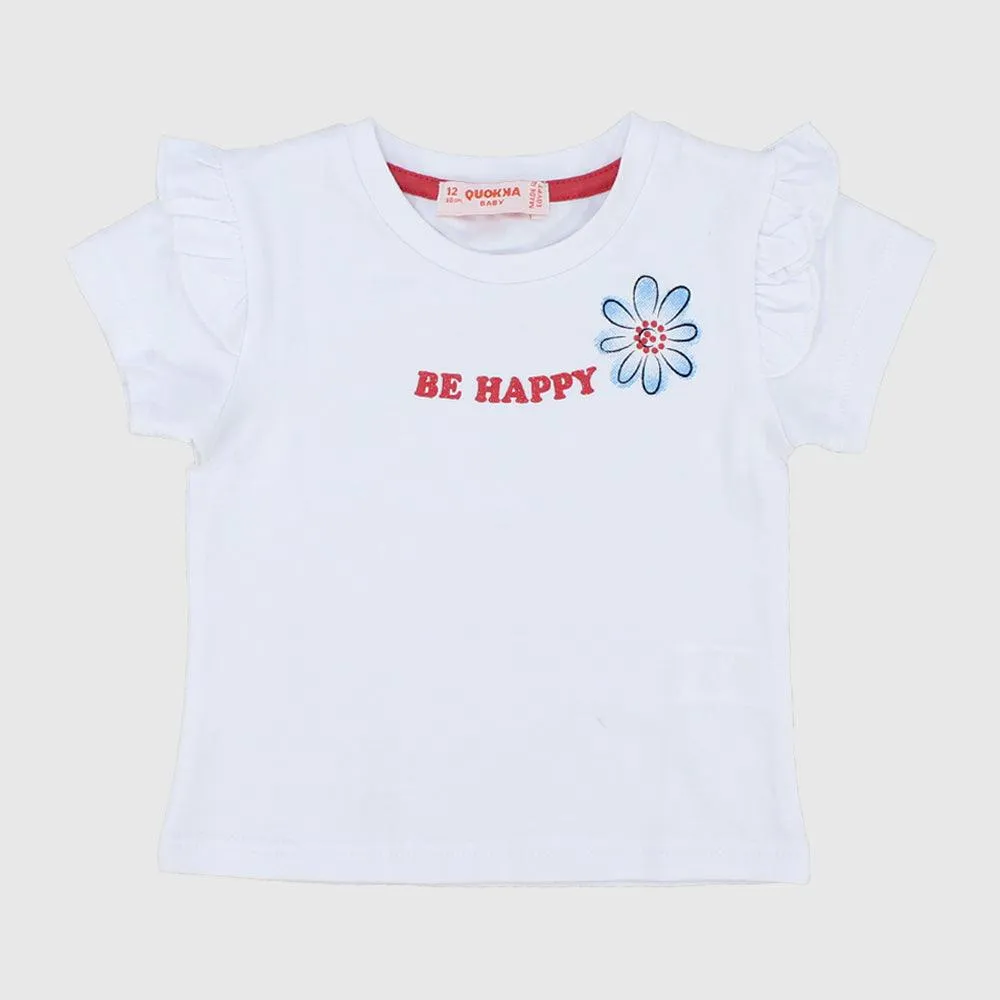 "Be Happy" Short-Sleeved T-Shirt