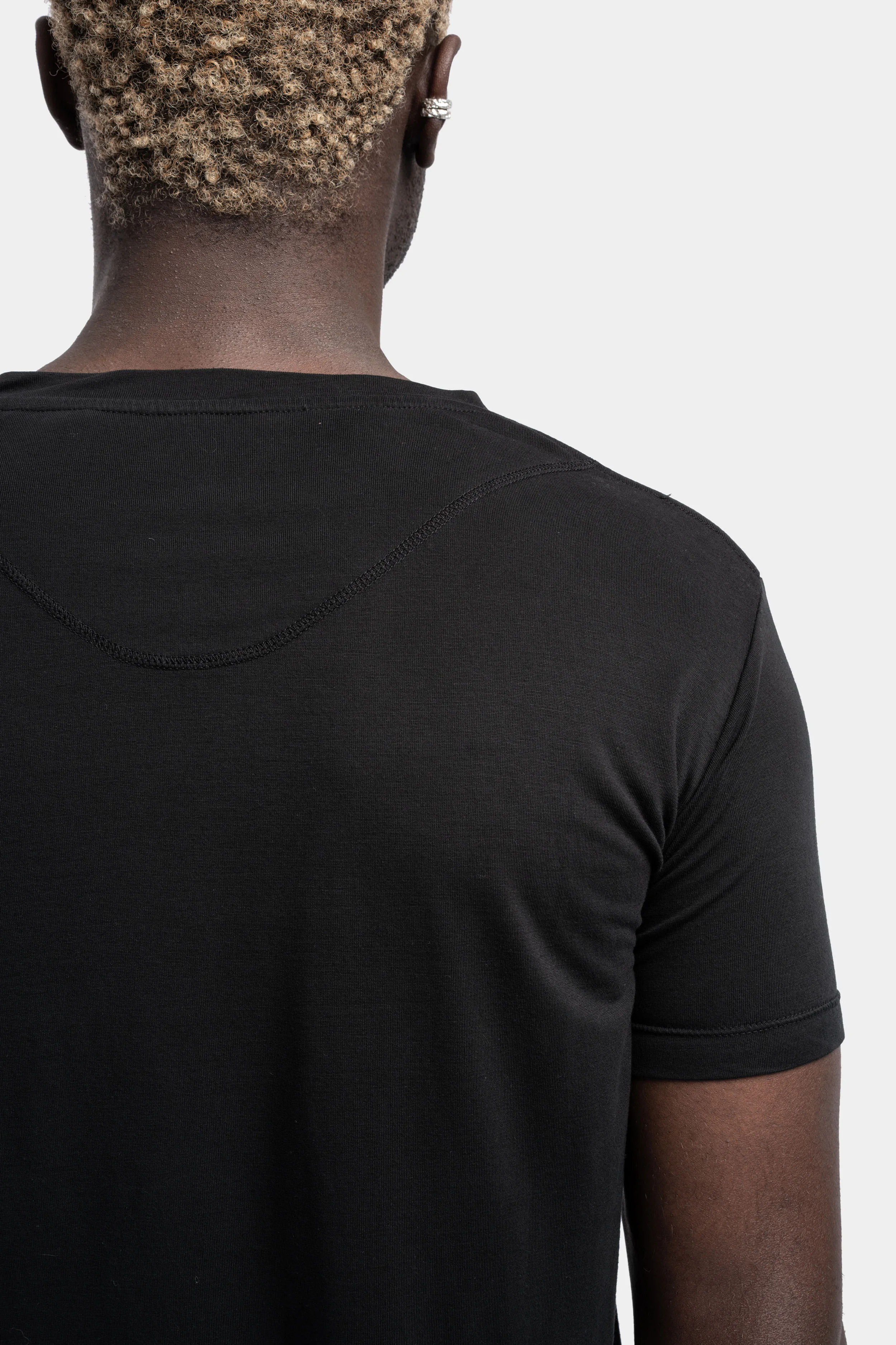 Regular long t-shirt, Black