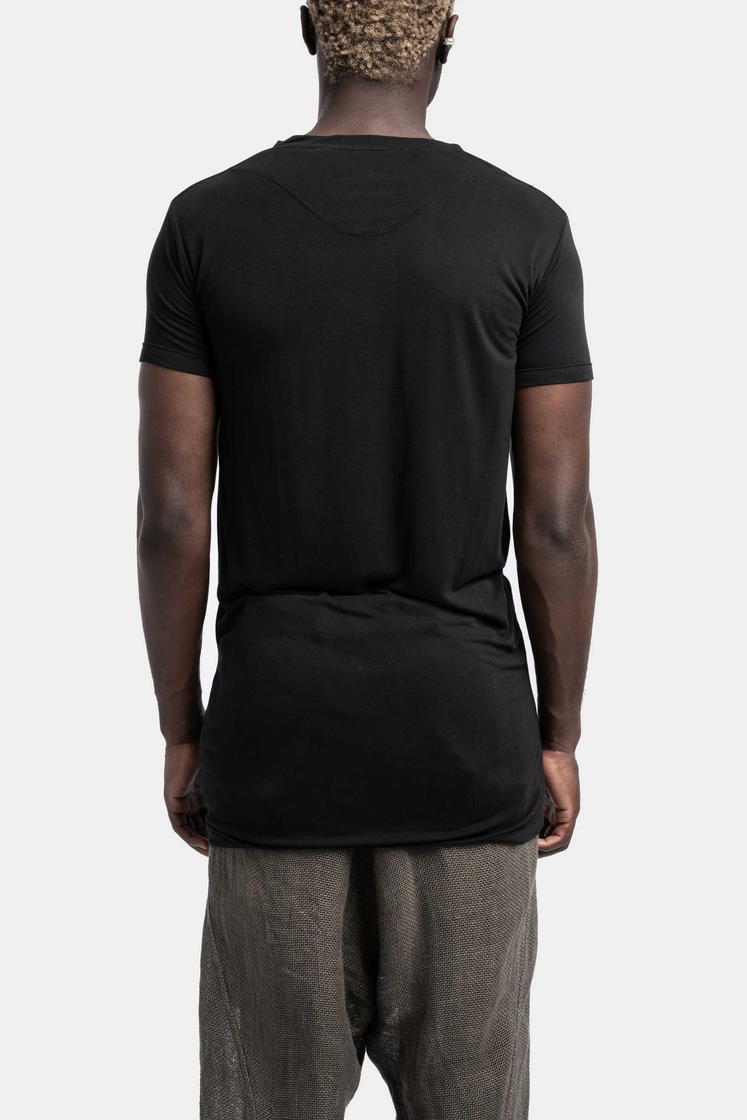 Regular long t-shirt, Black