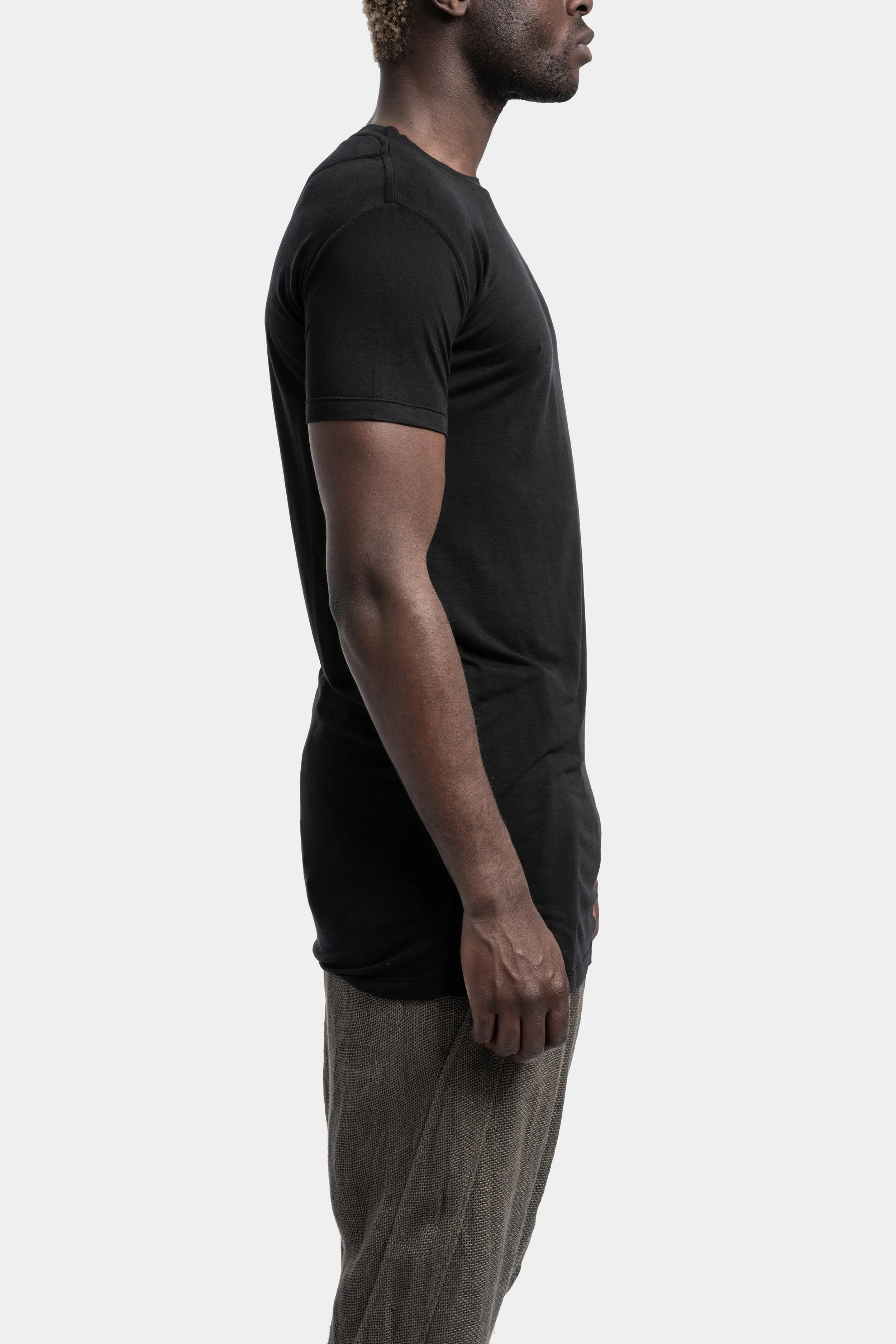 Regular long t-shirt, Black