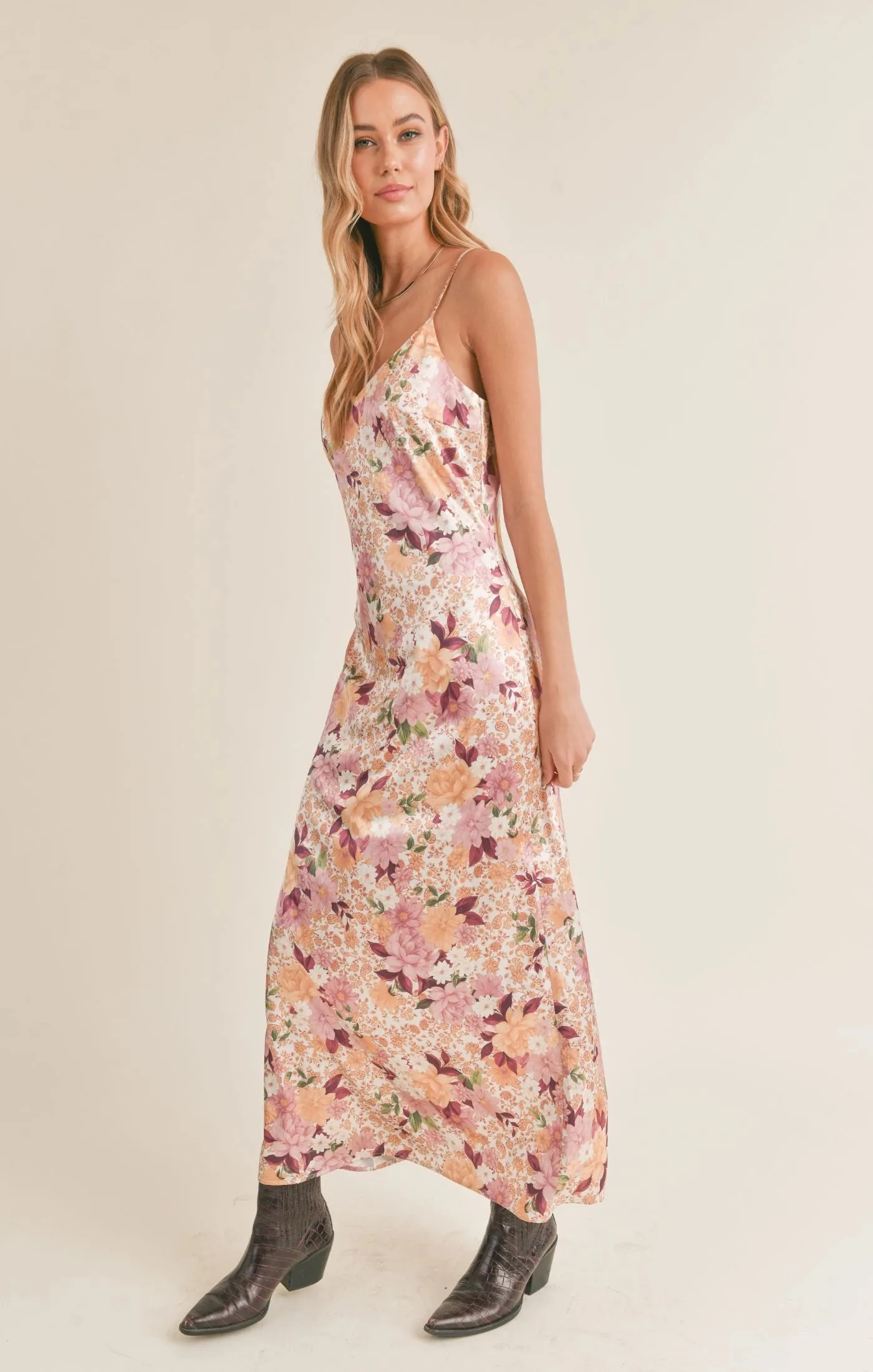 Sadie & Sage Rustic Cabin Slip Midi Dress