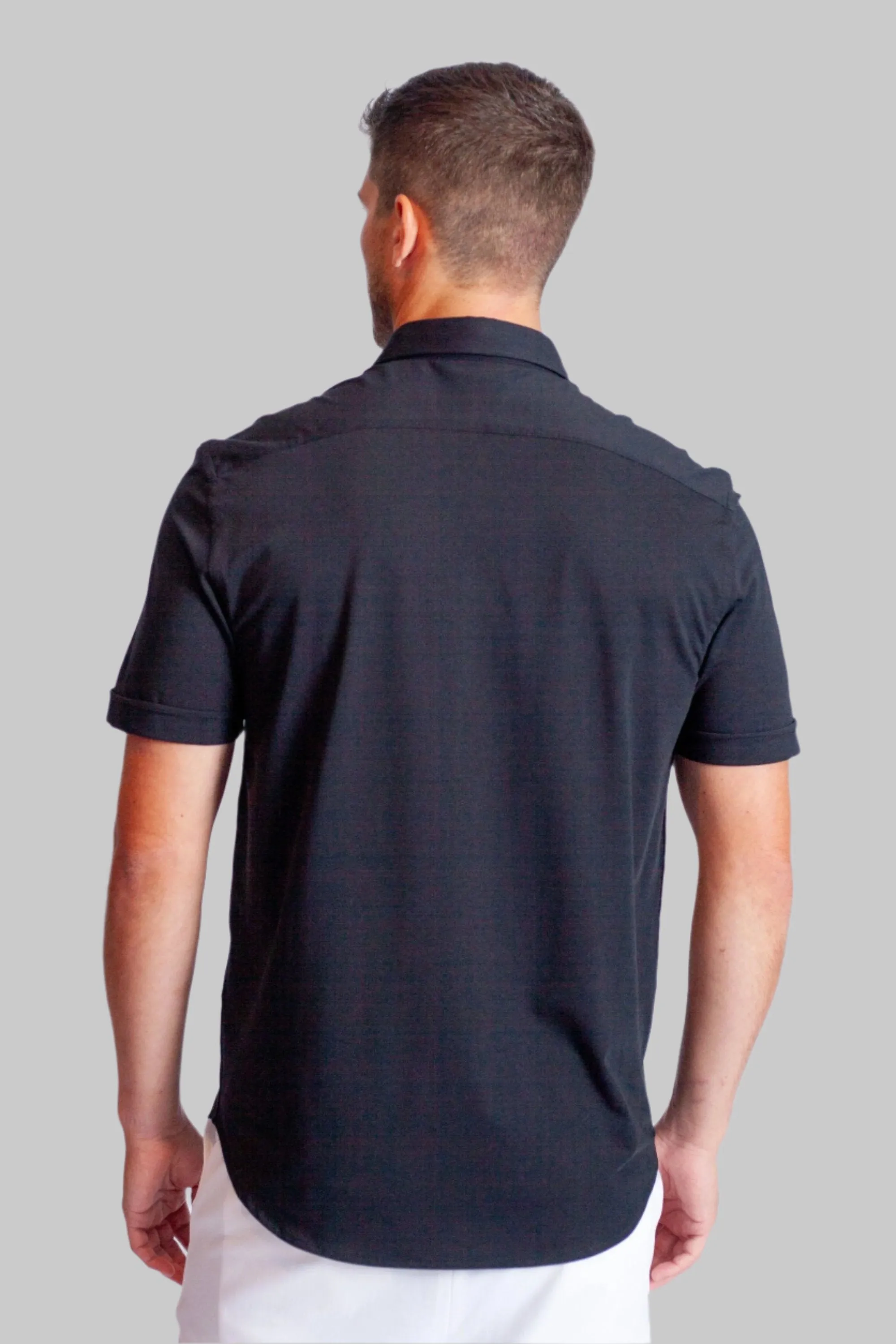 Single Shot Short Sleeve Tech Shirt - Black