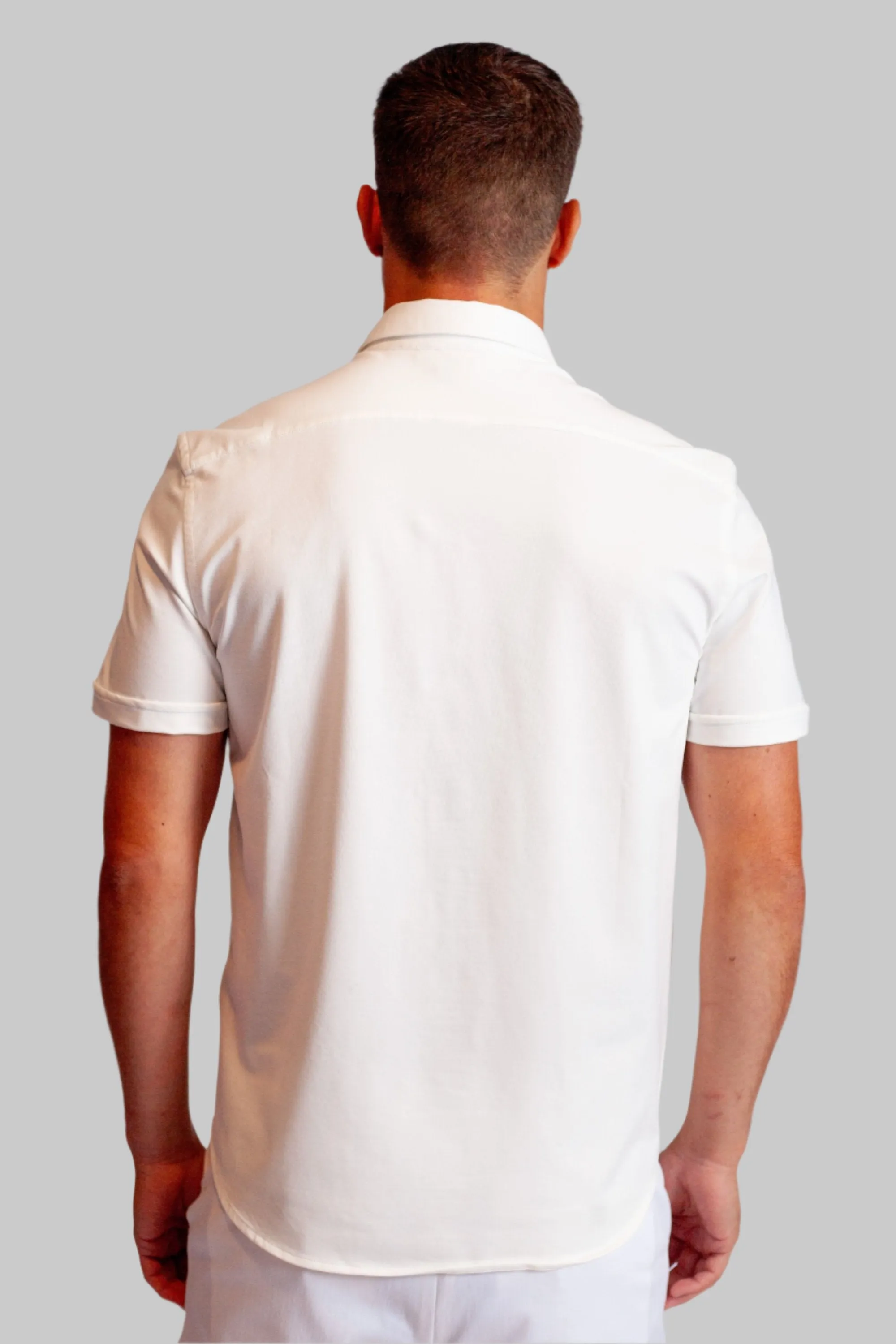 Single Shot Short Sleeve Tech Shirt - White