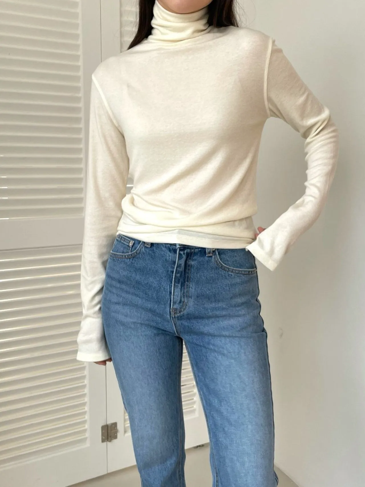 TENCEL WOOL TURTLENECK