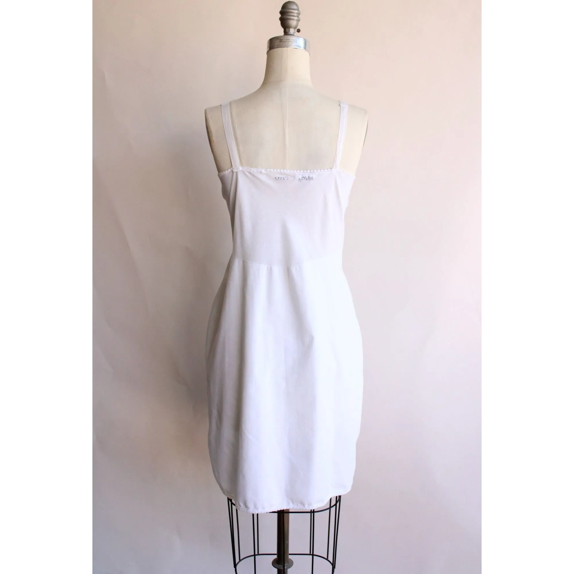 Vintage 1960s White Cotton Slip