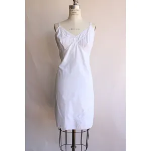 Vintage 1960s White Cotton Slip